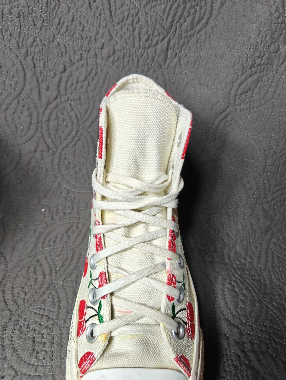 Converse All Star Platform Cherries Custom Sole Sneakers Shoes Women's 7, Mens 5 - Picture 7 of 11